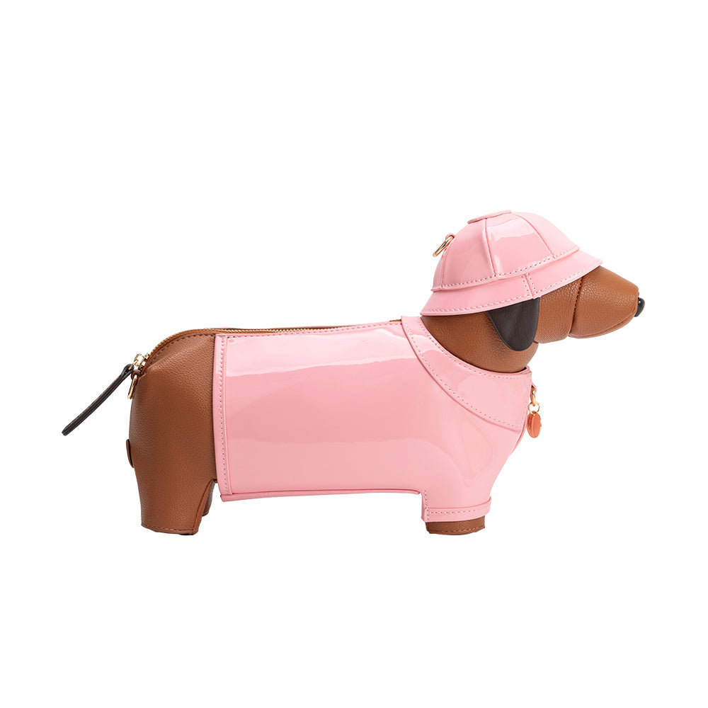 Pink Rain Dog Vegan Leather Crossbody Bag - Melie Bianco