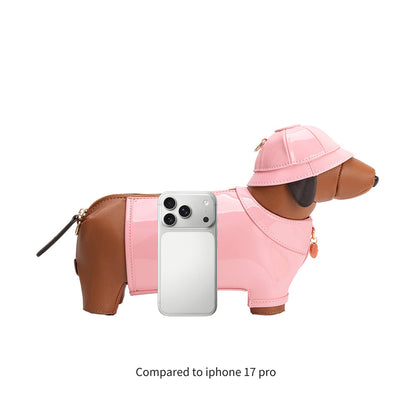 Pink Rain Dog Vegan Leather Crossbody Bag - Melie Bianco