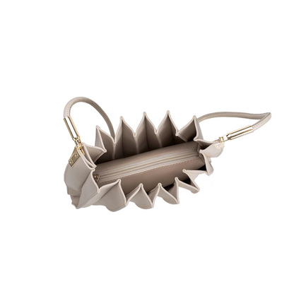 Bone Carrie Medium Vegan Leather Pleated Shoulder Bag - Melie Bianco