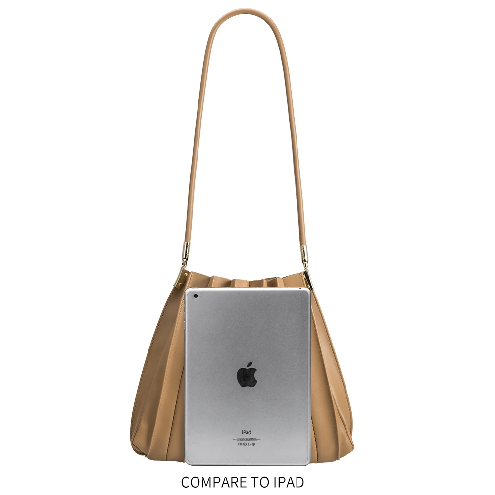 Chocolate Carrie Medium Vegan Leather Shoulder Bag - Melie Bianco