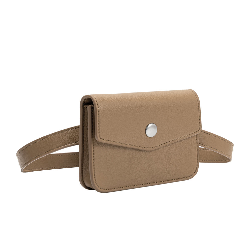 Taupe Amberlee Vegan Leather Wallet - Melie Bianco