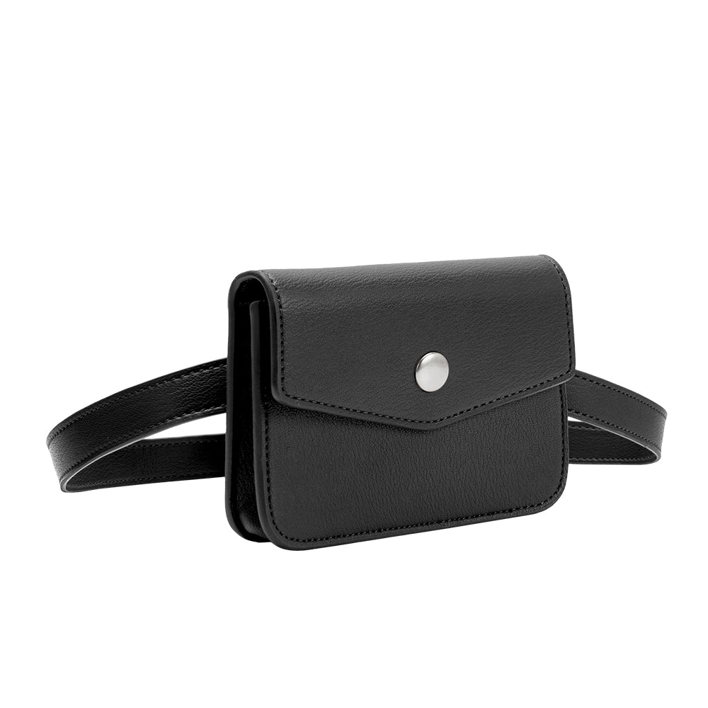 Black Amberlee Vegan Leather Wallet - Melie Bianco