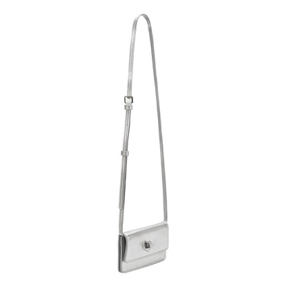 Silver Hart Small Vegan Leather Card Holder - Melie Bianco
