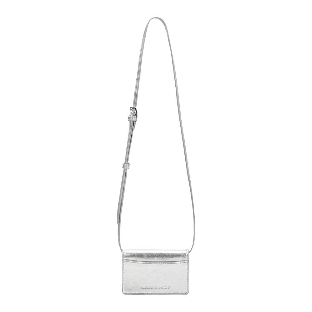 Silver Hart Small Vegan Leather Card Holder - Melie Bianco