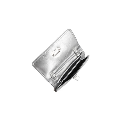 Silver Hart Small Vegan Leather Card Holder - Melie Bianco