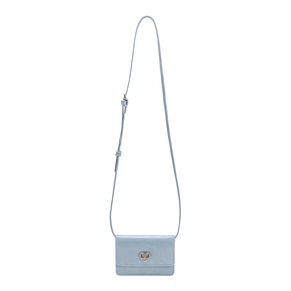 Blue Hart Small Vegan Leather Card Holder - Melie Bianco