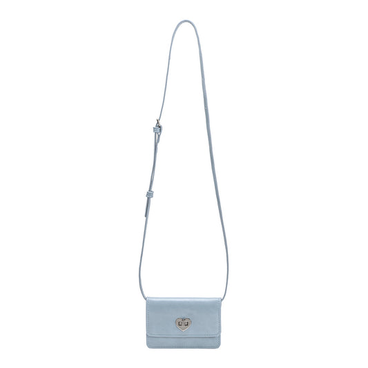 Blue Hart Small Vegan Leather Card Holder - Melie Bianco
