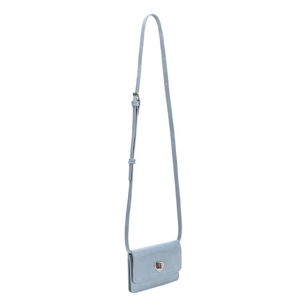 Blue Hart Small Vegan Leather Card Holder - Melie Bianco