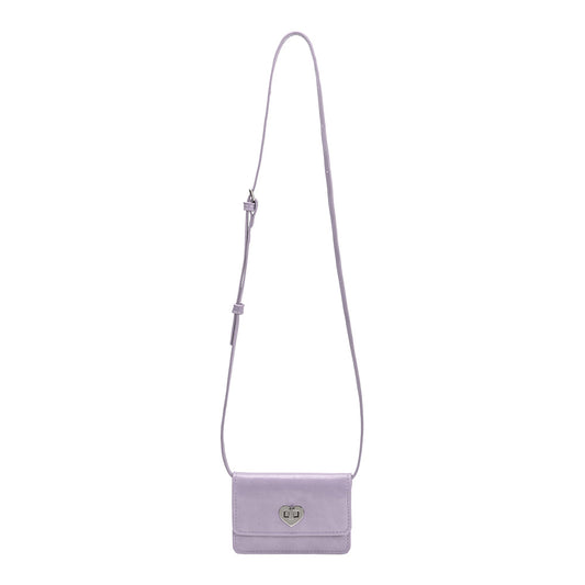 Lilac Hart Small Vegan Leather Card Holder - Melie Bianco