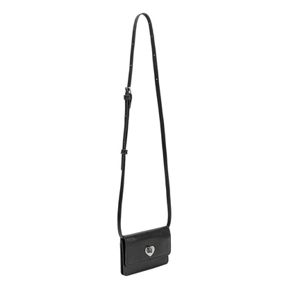 Black Hart Small Vegan Leather Card Holder - Melie Bianco