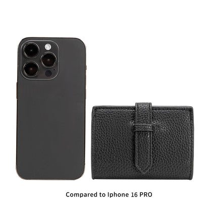 Taupe Pria Small Vegan Leather Wallet - Melie Bianco