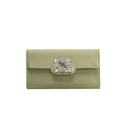 Elodie Green Satin Crossbody Bag - Melie Bianco