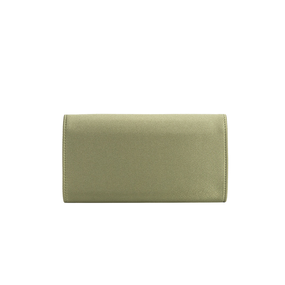 Elodie Green Satin Crossbody Bag - Melie Bianco