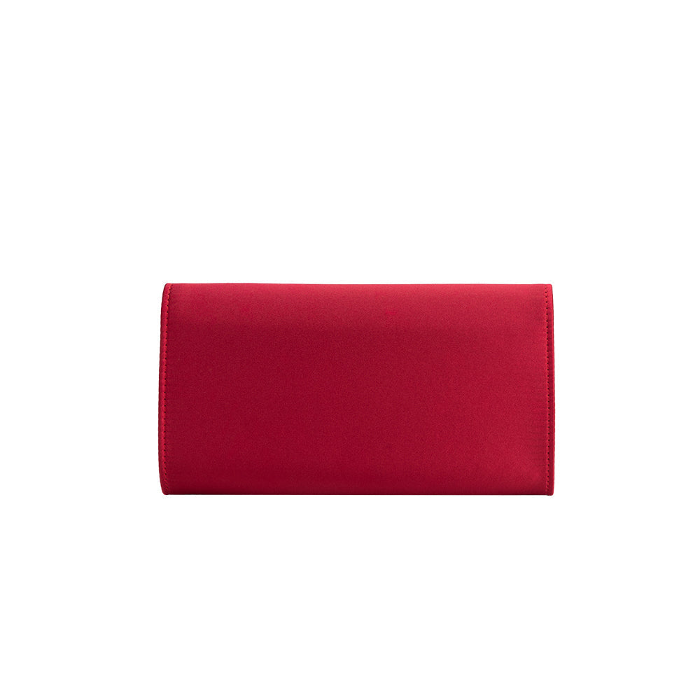 Red Elodie Satin Crossbody Bag - Melie Bianco