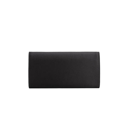 Black Elodie Satin Crossbody Bag - Melie Bianco