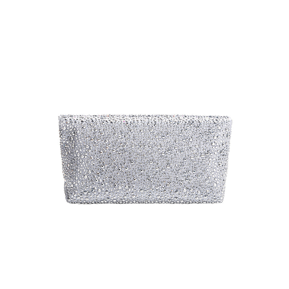 Silver Fayth Rhinestone Wristlet - Melie Bianco