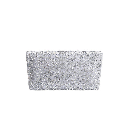 Silver Fayth Rhinestone Wristlet - Melie Bianco