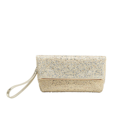 Gold Fayth Rhinestone Wristlet - Melie Bianco
