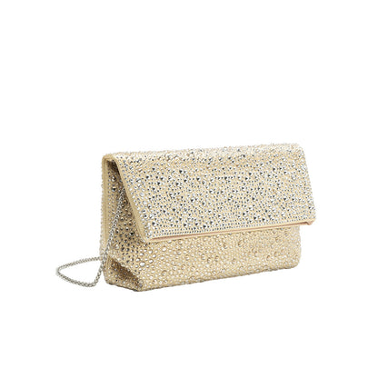 Gold Fayth Rhinestone Wristlet - Melie Bianco