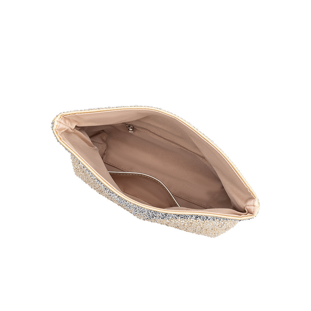 Gold Fayth Rhinestone Wristlet - Melie Bianco