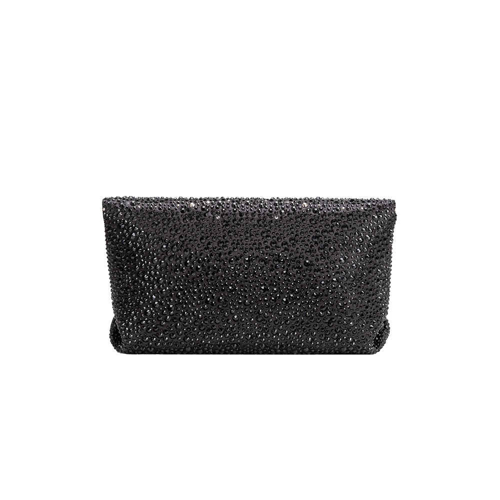 Black Fayth Rhinestone Wristlet - Melie Bianco