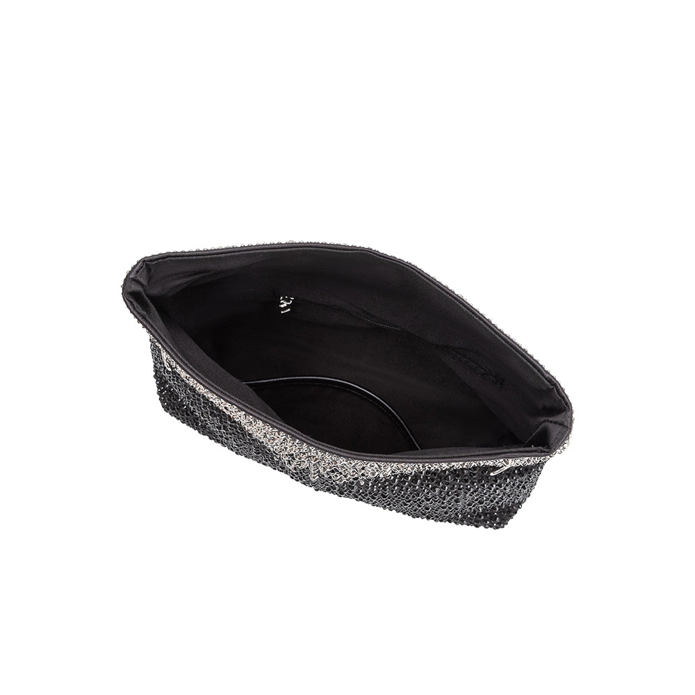 Black Fayth Rhinestone Wristlet - Melie Bianco