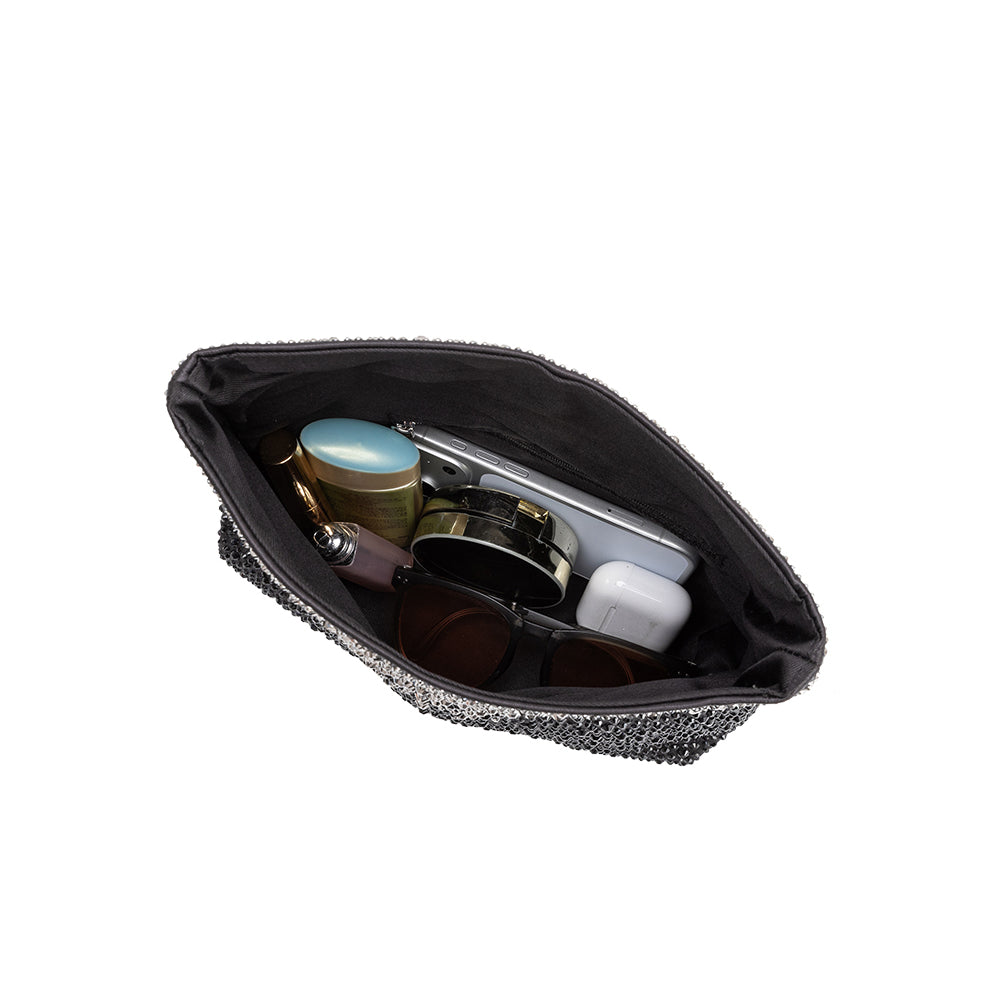 Black Fayth Rhinestone Wristlet - Melie Bianco