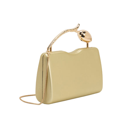 Gold Belle Vegan Leather Crossbody Bag - Melie Bianco