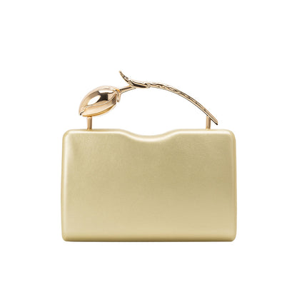Gold Belle Vegan Leather Crossbody Bag - Melie Bianco