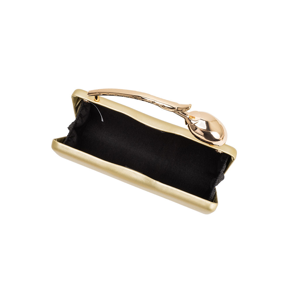 Gold Belle Vegan Leather Crossbody Bag - Melie Bianco
