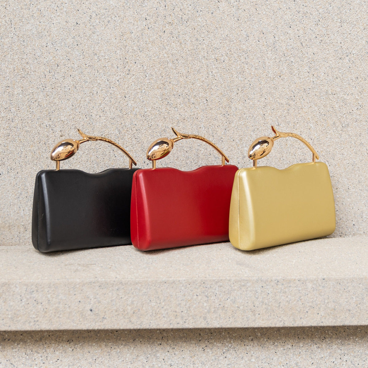 Gold Belle Vegan Leather Crossbody Bag - Melie Bianco