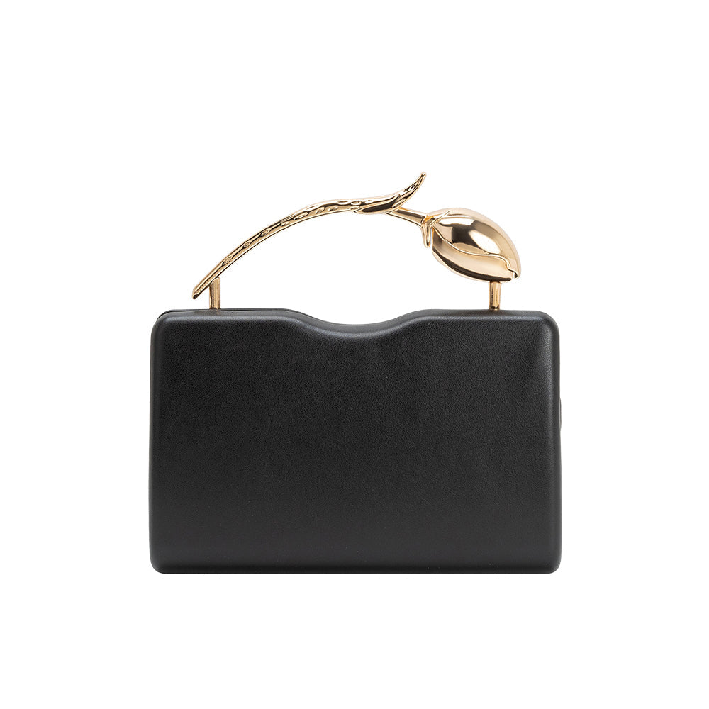 Black Belle Vegan Leather Crossbody Bag - Melie Bianco