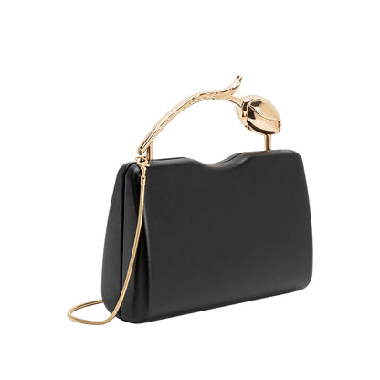 Black Belle Vegan Leather Crossbody Bag - Melie Bianco