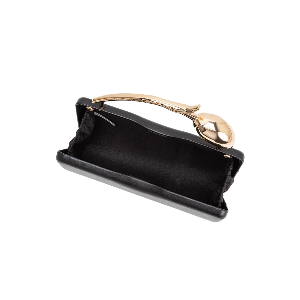 Black Belle Vegan Leather Crossbody Bag - Melie Bianco