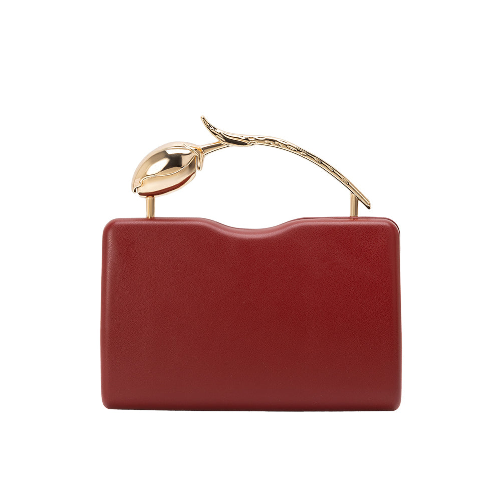 Burgundy Belle Vegan Leather Crossbody Bag - Melie Bianco