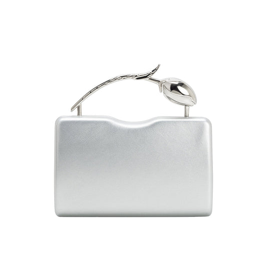 Silver Belle Vegan Leather Crossbody Bag - Melie Bianco
