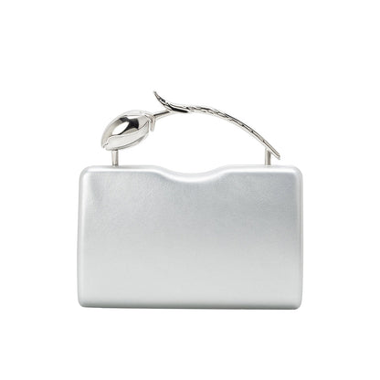 Silver Belle Vegan Leather Crossbody Bag - Melie Bianco