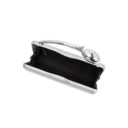 Silver Belle Vegan Leather Crossbody Bag - Melie Bianco