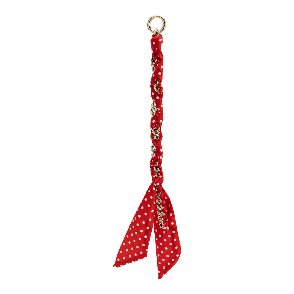 Red Scarf Chain Bag Charm - Melie Bianco