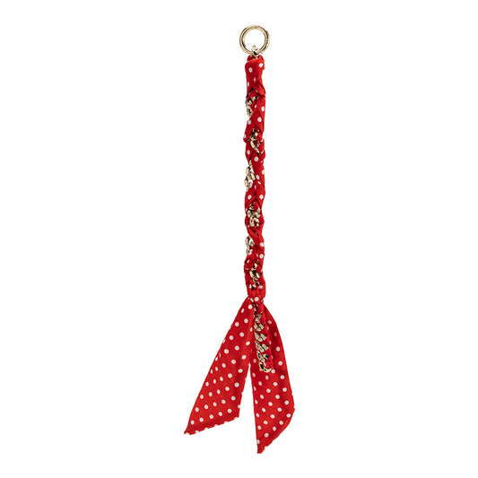 Red Scarf Chain Bag Charm - Melie Bianco