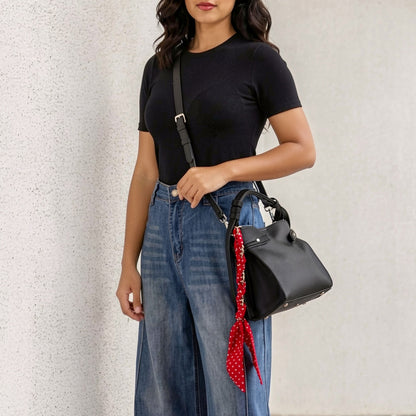 Red Scarf Chain Bag Charm - Melie Bianco