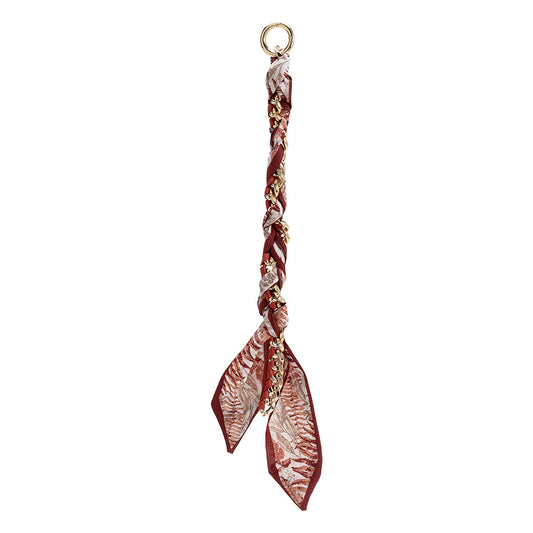 Rust Scarf Chain Bag Charm - Melie Bianco