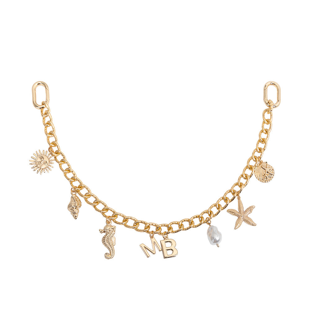 Gold Seaside Chain Bag Charm - Melie Bianco