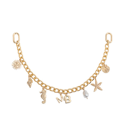 Gold Seaside Chain Bag Charm - Melie Bianco