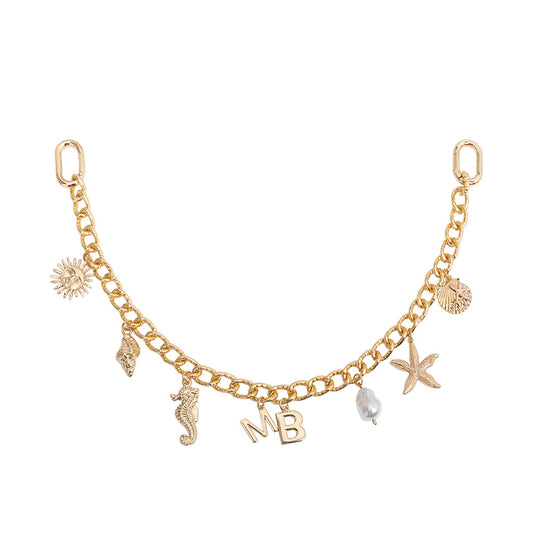 Gold Seaside Chain Bag Charm - Melie Bianco