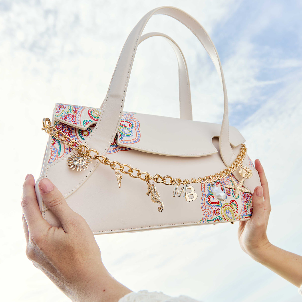 Gold Seaside Chain Bag Charm - Melie Bianco