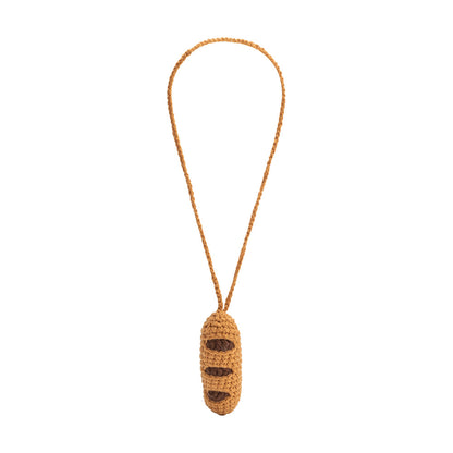 Tan Baguette Crochet Bag Charm - Melie Bianco