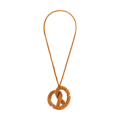 Tan Pretzel Crochet Bag Charm - Melie Bianco