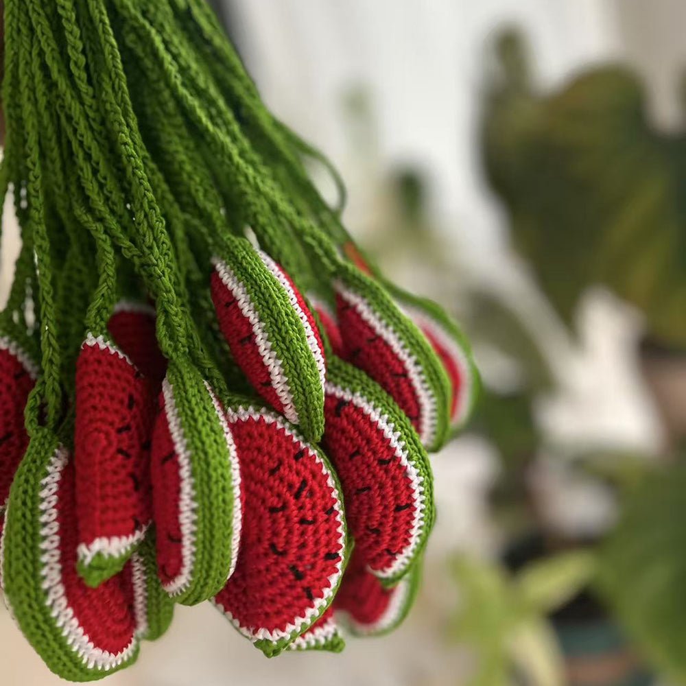 Red Watermelon Crochet Bag Charm - Melie Bianco