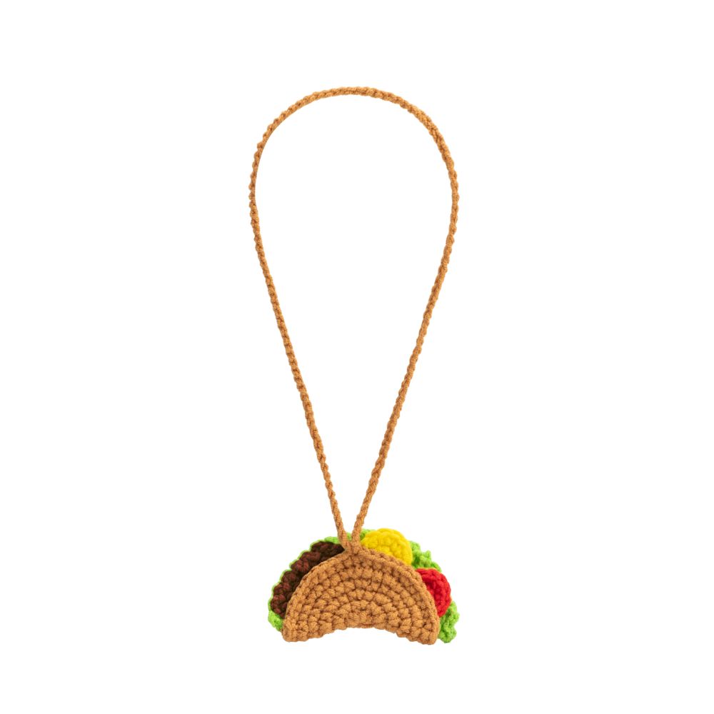 Tan Taco Crochet Bag Charm - Melie Bianco